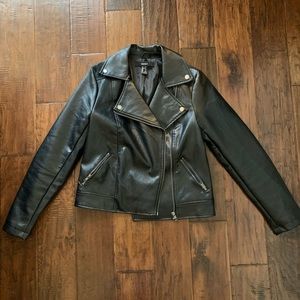 Faux Leather Moto Jacket